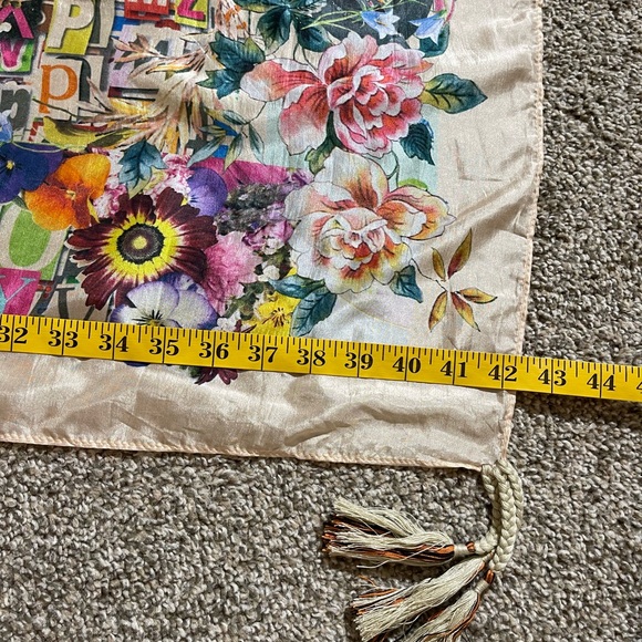 Johnny Was Multicolor Silk Scarf - Picture 4 of 5